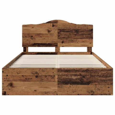 Ramka łóżka Stare drewno 150 x 200 cm Lite drewno sosnowe