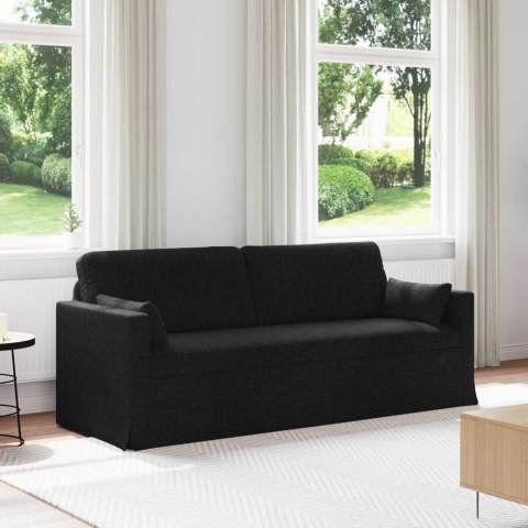 Sofa Czarny 198 x 78 x 80 cm tkanina