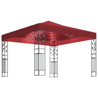 Altana ze sznurem lampek LED, 3x3 m, winna czerwień