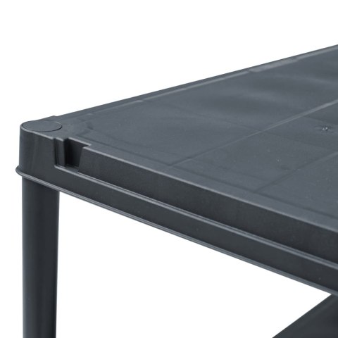 Regały magazynowe, 5 szt., czarne, 125 kg, 60x30x180 cm