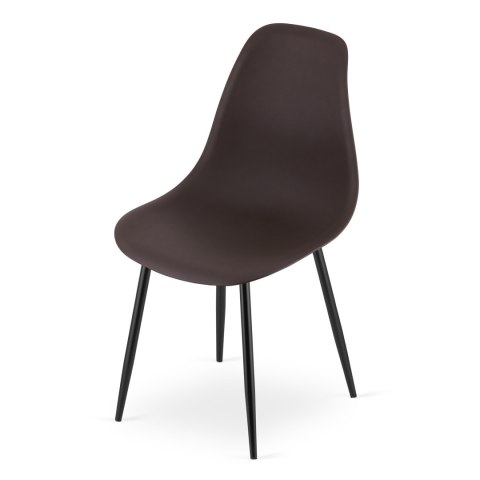 Krzesło WAT kawa / nogi czarne x 3