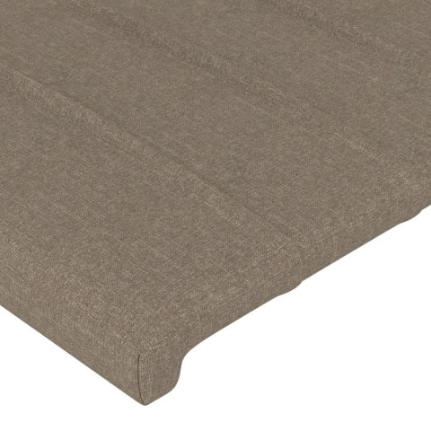 Rama łóżka bez materaca, taupe, 200x200 cm, obita tkaniną