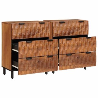Bufet 2 pcs Wykończenie w kolorze brązowego akacji