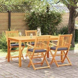 Krzesło składane z poduszką 4 pcs Szary 49 x 57.5 x 92cm