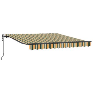Markiza zwijana Zielony i żółty 350 x 250 cm