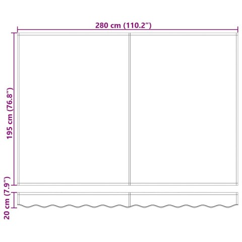 Rama markizy Antracyt 300 x 200 cm Poliester z powłoką PU