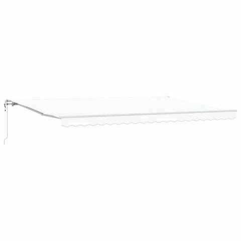 Elektryczna Rozkładana Markiza Biały 500 × 350 cm