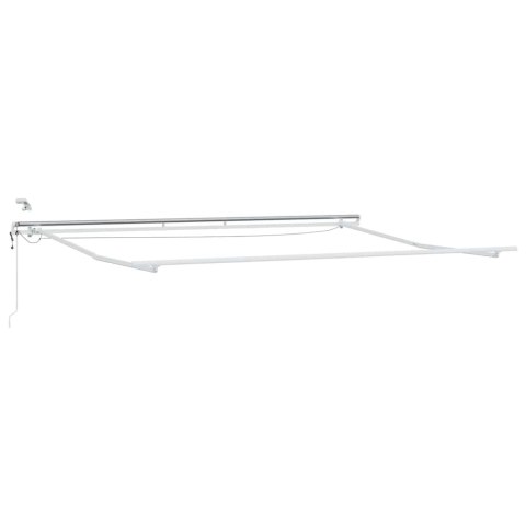 Markiza zwijana Biały 450 × 350 cm Poliester i Metal