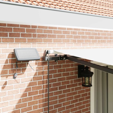 Markiza zwijana Ze LED Lights Biały 450 ×350 cm tkanina