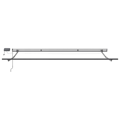 Markiza zwijana Ze LED Lights Biały 450 ×350 cm tkanina