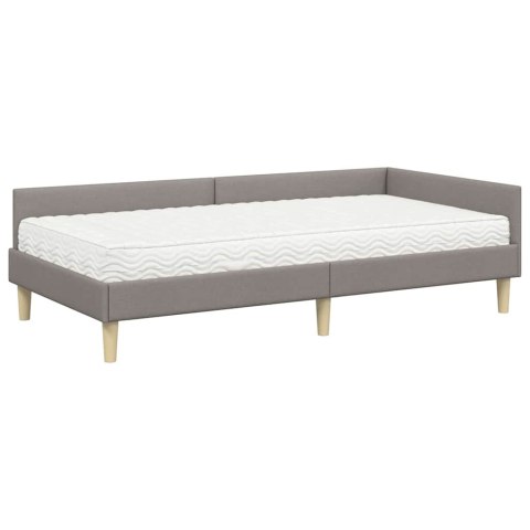 Rama Łóżka Narożnego z Materacem 2 pcs Ciemnoszary tkanina