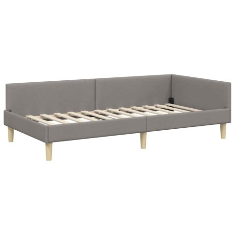 Rama Łóżka Narożnego z Materacem 2 pcs Ciemnoszary tkanina