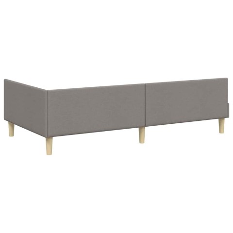 Rama Łóżka Narożnego z Materacem 2 pcs Ciemnoszary tkanina