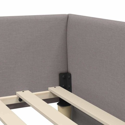 Rama Łóżka Narożnego z Materacem 2 pcs Ciemnoszary tkanina