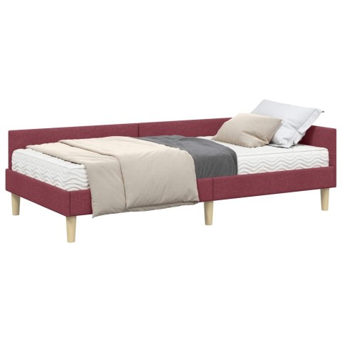 Rama Łóżka Narożnego z Materacem 2 pcs Szary tkanina