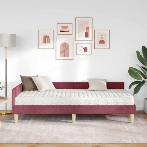 Rama Łóżka Narożnego z Materacem 2 pcs Szary tkanina