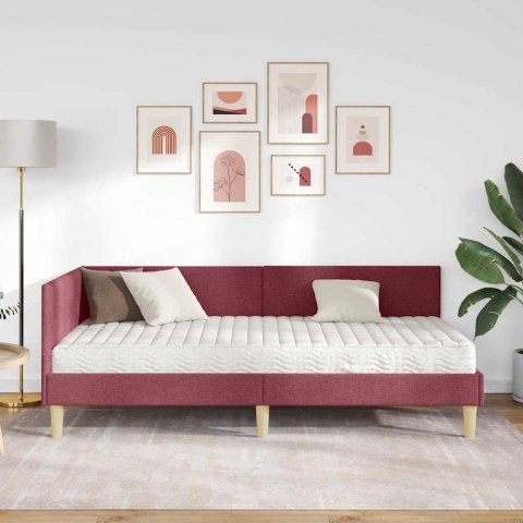 Rama Łóżka Narożnego z Materacem Inny 2 pcs Szary tkanina