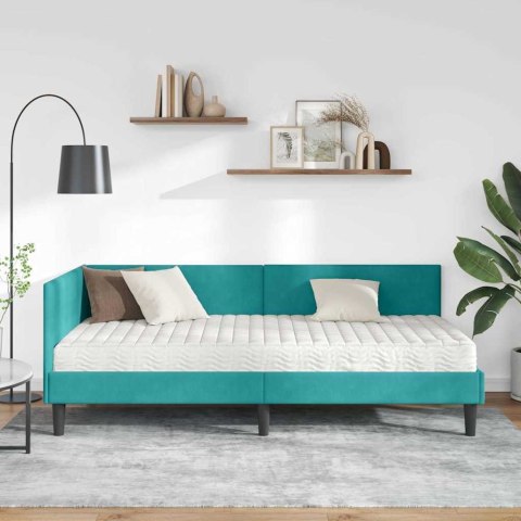 Rama Łóżka Narożnego z Materacem Inny 2 pcs Turkusowy Aksamit