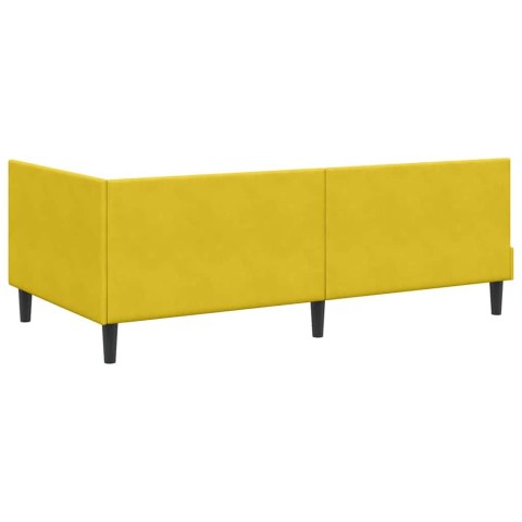 Rama Łóżka Narożnego z Materacem Inny 2 pcs Żółty Aksamit