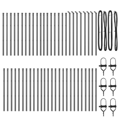 Słupek ogrodzeniowy. 52 pcs Szary 3,2 x 3,2 x 120 cm