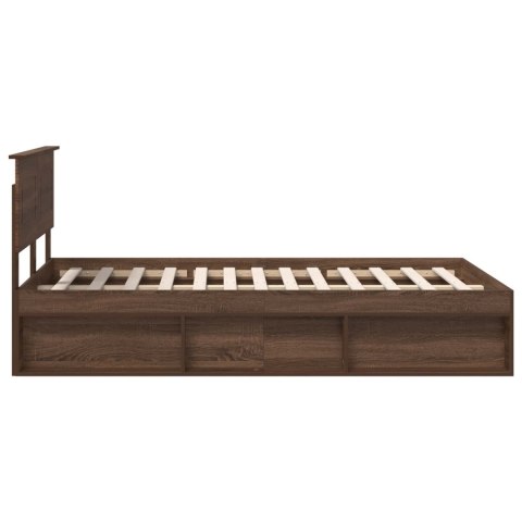 Ramka łóżka Brązowy dąb 120 x 190 cm Materiał drewnopochodny