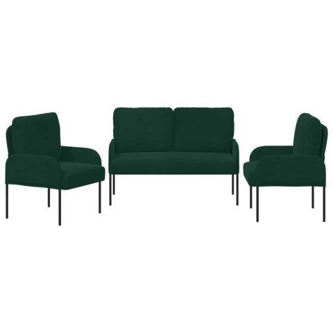 Zestawy sof 3 pcs Ciemna zieleń 115 x 56 x 80 cm sklejka