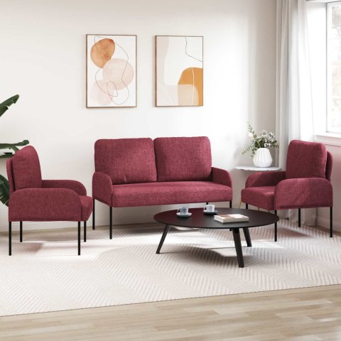 Zestawy sof 3 pcs Czerwone wino 115 x 56 x 80 cm sklejka
