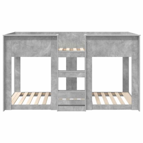 Łóżko piętrowe dla dzieci Betonowy szary 80 x 200 cm