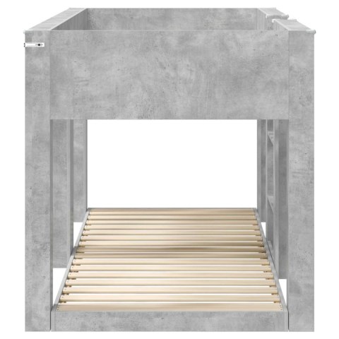 Łóżko piętrowe dla dzieci Betonowy szary 80 x 200 cm