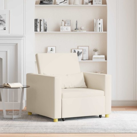 Rozkładana sofa jednoosobowa Kremowy biały 90 x 165 x 87 cm