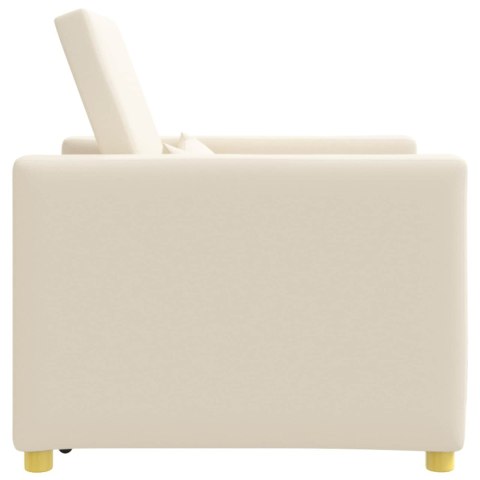 Rozkładana sofa jednoosobowa Kremowy biały 90 x 165 x 87 cm