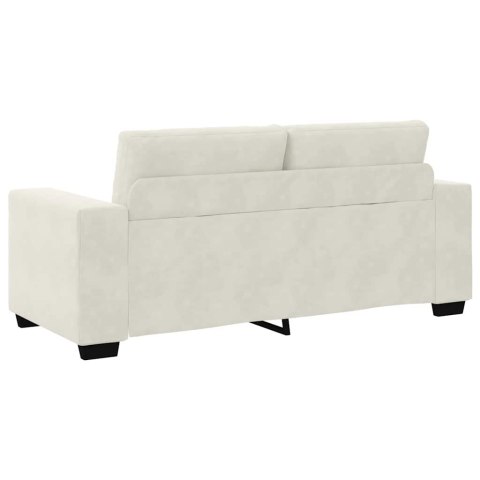 Sofa dwuosobowa, kremowa, 180x77x82 cm, aksamit