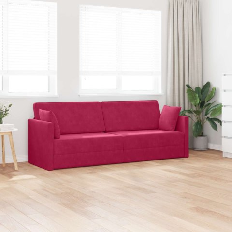 Sofa podłogowa z funkcją spania Czerwone wino 213 x 70 x 77 cm