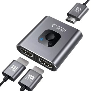 HUB adapter 2w1 HDMI 4K 60HZ - szary