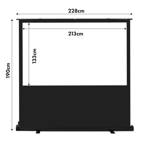 MACLEAN PRZENOŚNY EKRAN PROJEKCYJNY, KOMPAKTOWY, PODŁOGOWY, 100", 16:10 MC-213 (OUTLET)