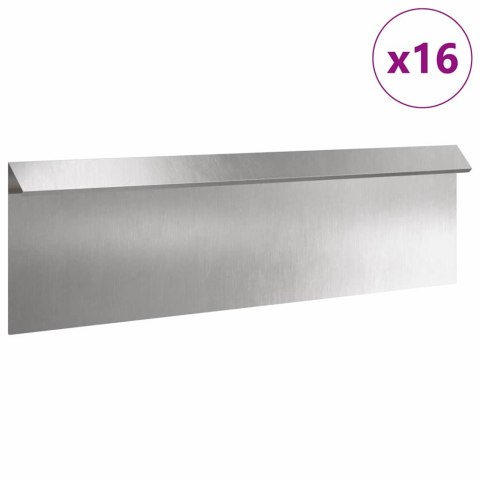 Ogrodzenie ślimakowe 16 pcs Srebrny 100 x 3,5 x 25 cm