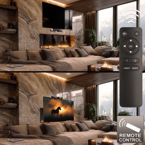 MACLEAN UCHWYT DO TV ELEKTRYCZNY NAD KOMINEK 37"-70" 35KG Z PILOTEM MC-891 (OUTLET)
