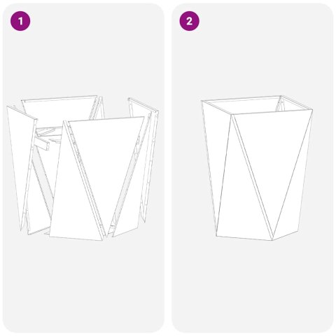 Donica 2 pcs Srebrny 50 x 50 x 75 cm Stal nierdzewna