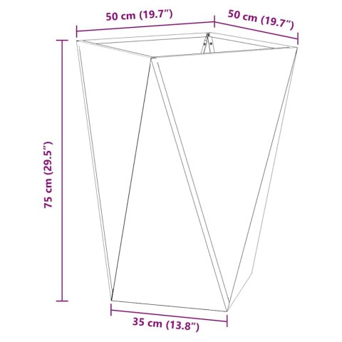 Donica 2 pcs Srebrny 50 x 50 x 75 cm Stal nierdzewna