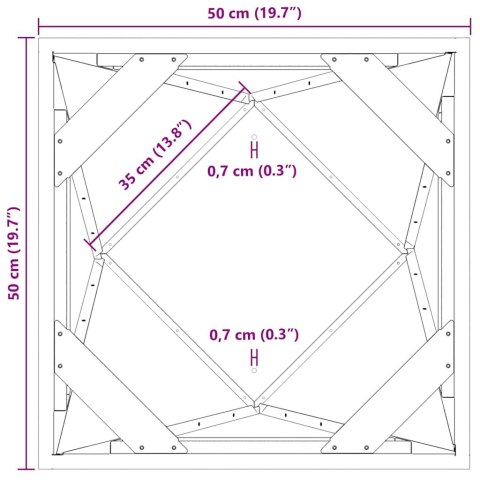 Donica 2 pcs Srebrny 50 x 50 x 75 cm Stal nierdzewna