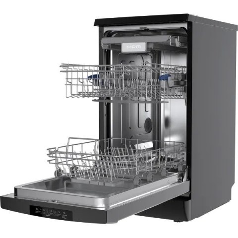 Zmywarka wolnostojąca MPM-45-ZMF-02 czarna, 45cm, automatyczne otwieranie, Aqua Stop