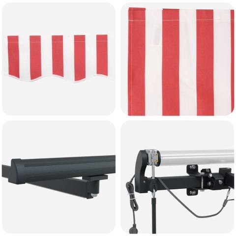 Tkanina Zadaszenia z Czerwony i Biały 450 × 300 cm Poliester