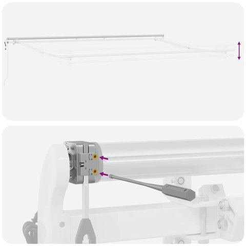 Elektryczna Rozkładana Markiza Biały 500 × 300 cm