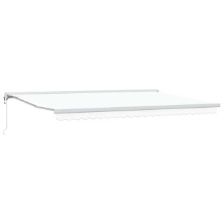 Markiza Biały 500 x 300 x 165 cm Poliester i aluminium