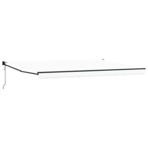 Markiza Biały 500 × 300 cm Poliester i Metal