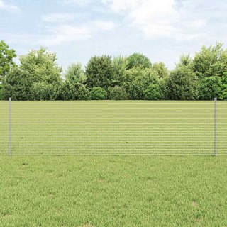 Ogrodzenie z słupkiem Srebrny 0,6 x 100 m Stal