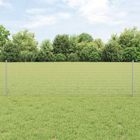Ogrodzenie z słupkiem Srebrny 0,6 x 100 m Stal