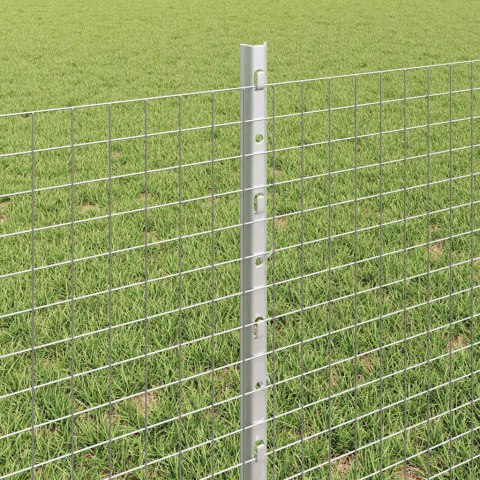 Ogrodzenie z słupkiem Srebrny 0,6 x 100 m Stal