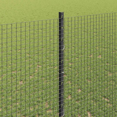 Ogrodzenie z słupkiem Szary 1,4 x 50 m Stal i PVC