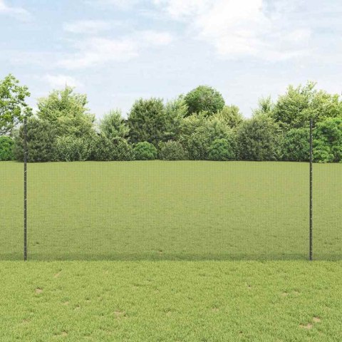 Ogrodzenie z słupkiem Szary 1,5 x 50 m Stal i PVC